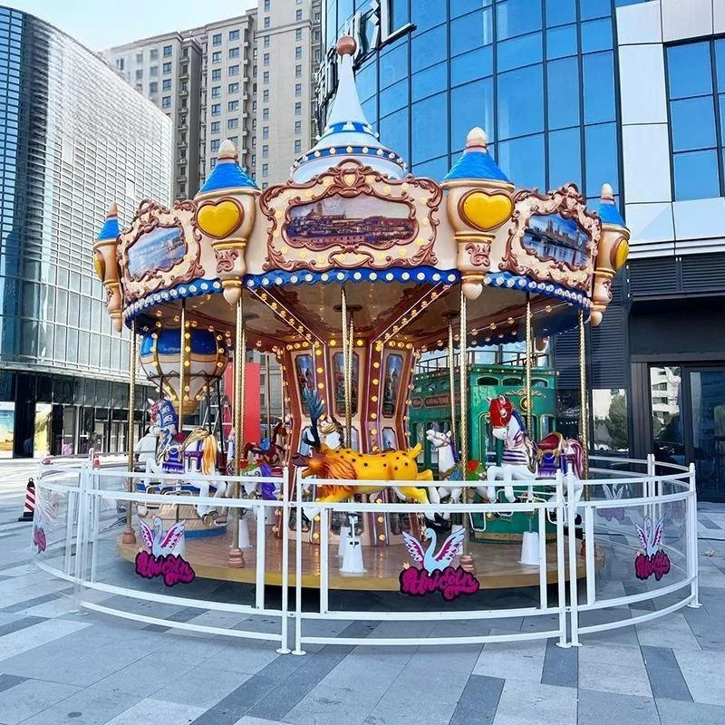 عربة المظلة الزرقاء الأوروبية ذات 16 مقعدًا - صورة المنتج الرئيسية | JH Amusement