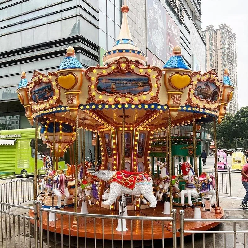 عربة المظلة الزرقاء الأوروبية ذات 16 مقعدًا - الصورة التفصيلية 1 | JH Amusement