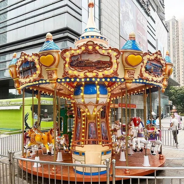 عربة المظلة الزرقاء الأوروبية ذات 16 مقعدًا - الصورة التفصيلية 2 | JH Amusement
