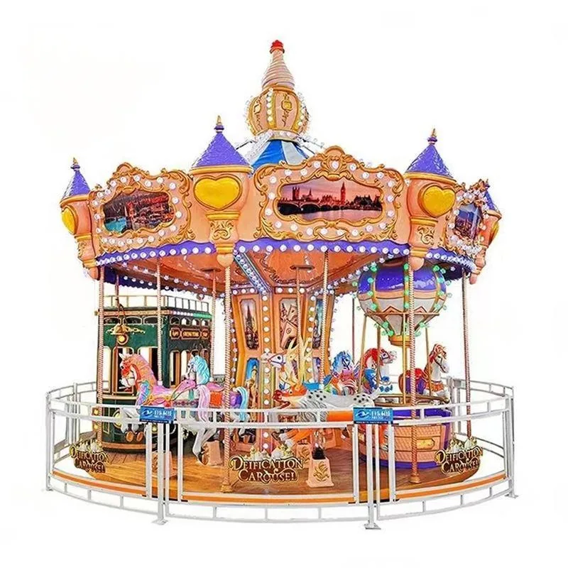 Carrousel à auvent pêche 16 places - photo principale du produit | JH Amusement