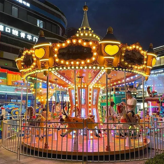 Carrousel à auvent pêche 16 places - photo détaillée 1 | JH Amusement