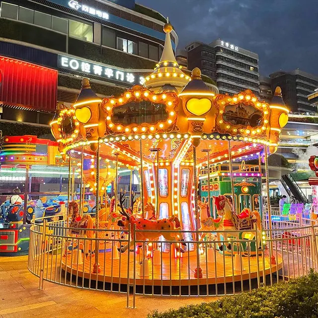 Carrousel à auvent pêche 16 places - photo détaillée 2 | JH Amusement