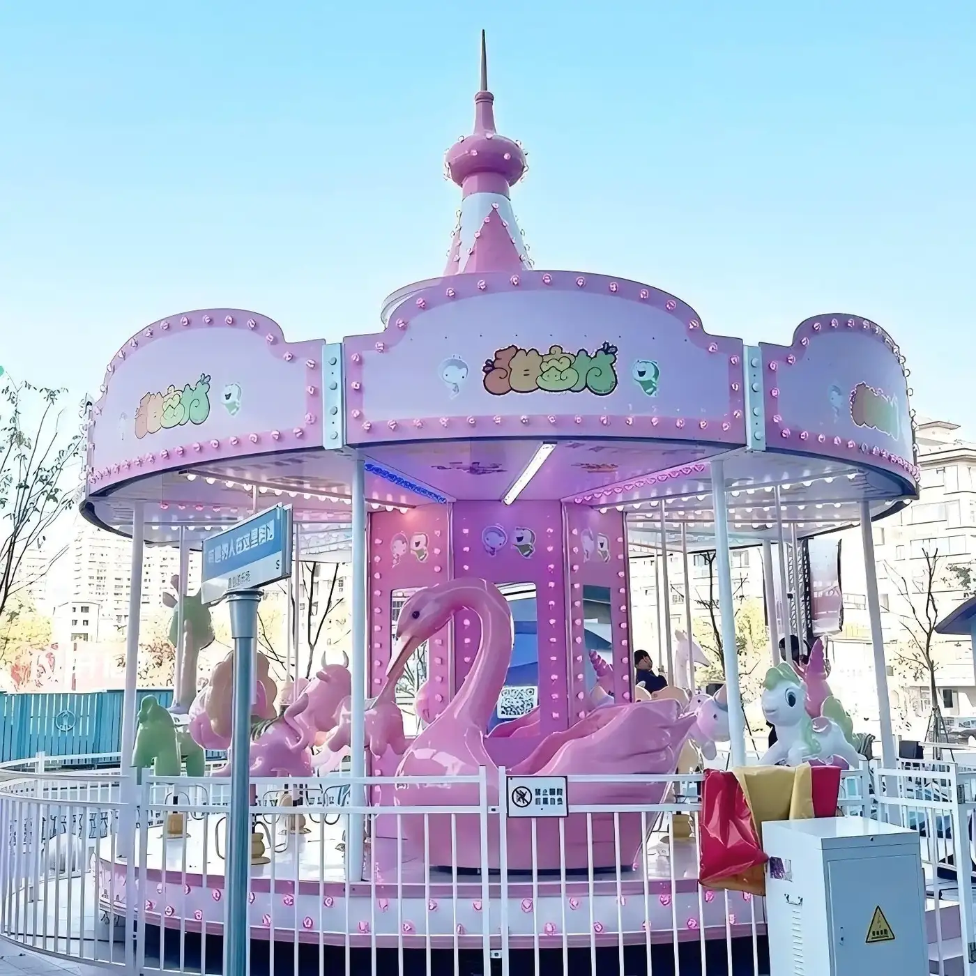 16-местная карусель Pink Swan - основное фото товара | JH Amusement