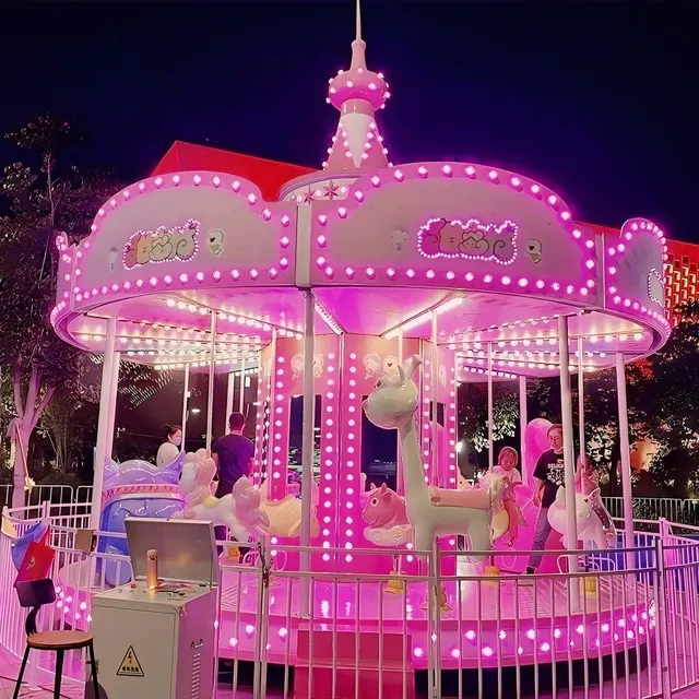 16-местная карусель Pink Swan - подробное фото 2 | JH Amusement