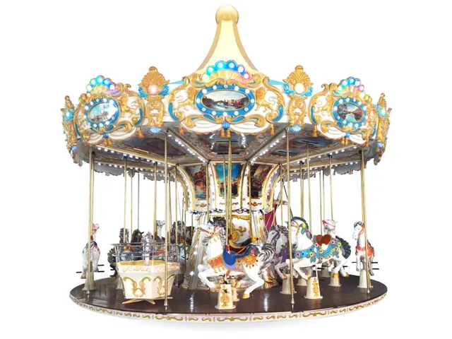 16-Seat White Gold Deluxe Carousel - main product photo | JH Amusement