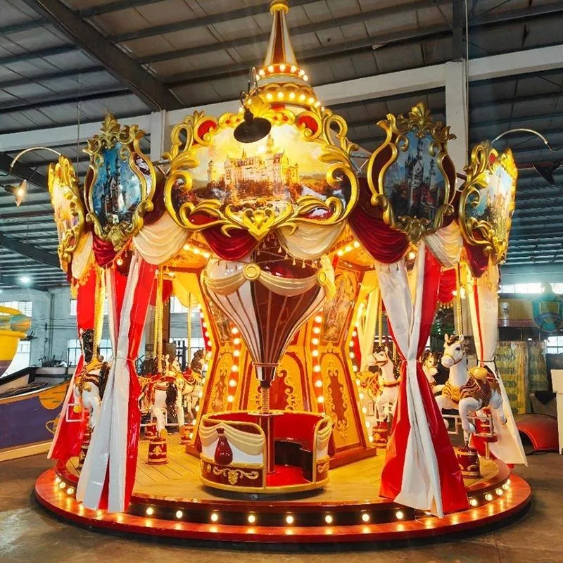 18-Seat European Castle Carousel - detail photo 1 | JH Amusement