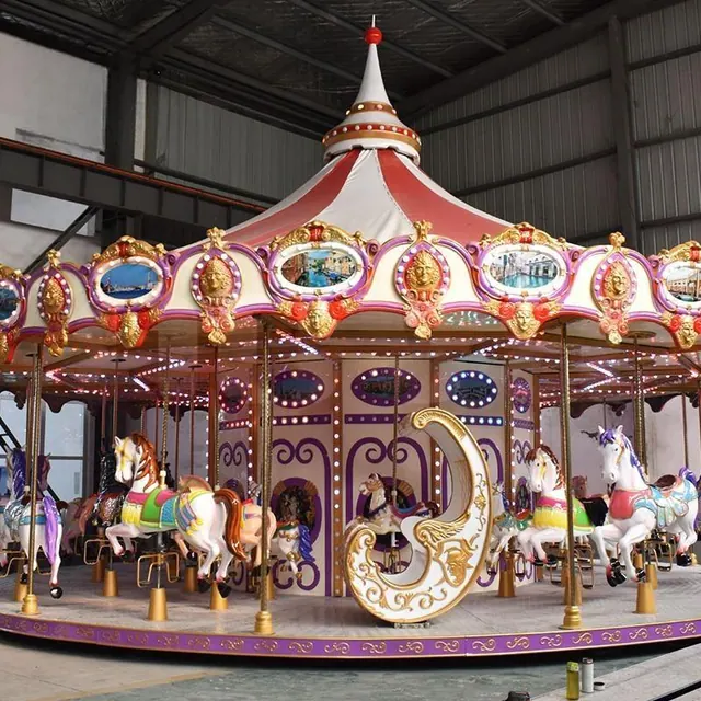 36-Seat Deluxe Carousel - detail photo 1 | JH Amusement