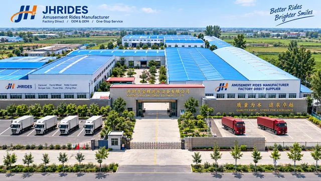 JH Amusement factory main gate and production base in Henan, China