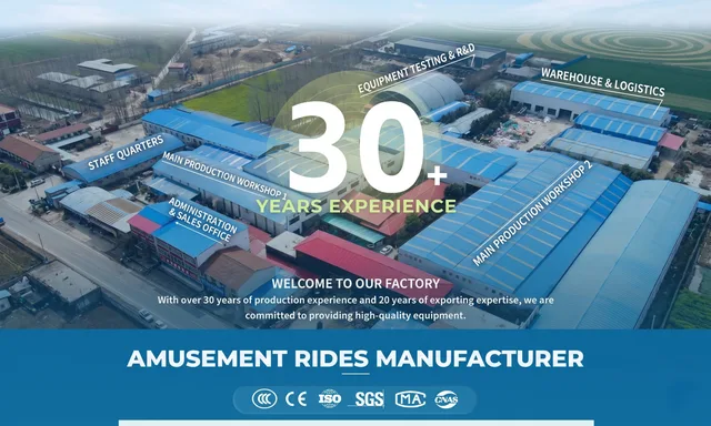 JH Amusement factory layout - production workshops, warehouse, logistics and testing areas