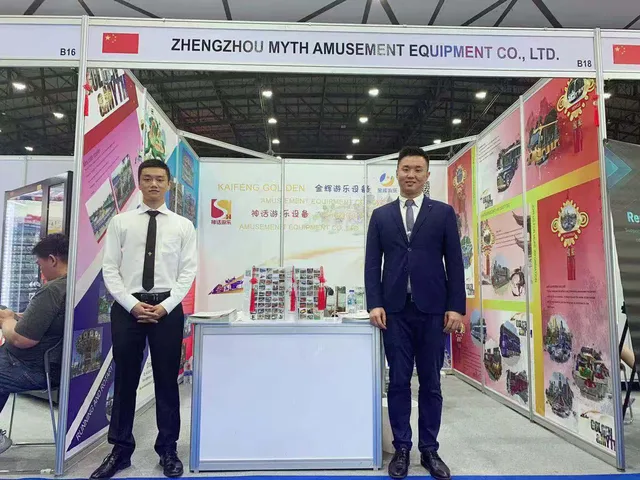 JH Amusement team members at the factory