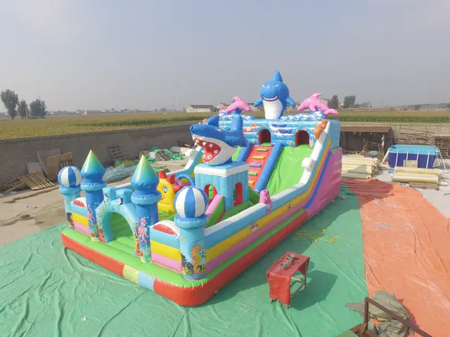 Requin Gonflable Extérieur de 60 m² - photo principale du produit | JH Amusement