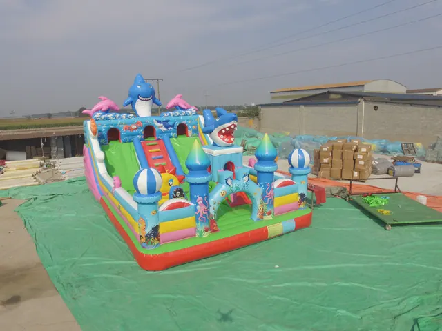 60 sqm Shark Inflatable Outdoor - detail photo 1 | JH Amusement