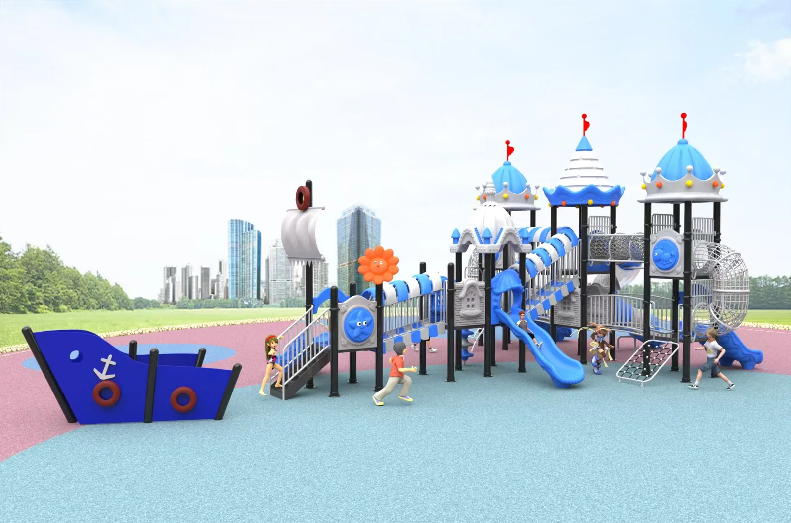 Set de toboganes modulares infantiles - foto de detalle 1 | JH Amusement
