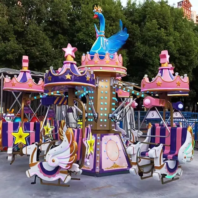 Promenade en ascenseur à pédales en forme de cygne - photo détaillée 3 | JH Amusement
