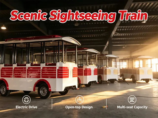 42-Seat Trackless Sightseeing Train - detail photo 4 | JH Amusement